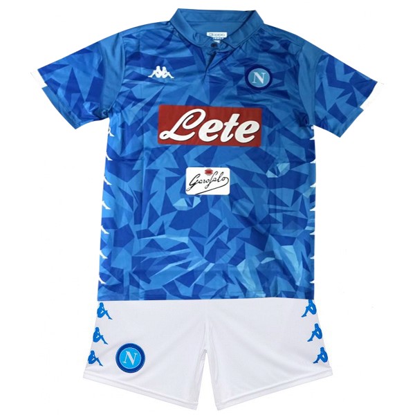 Maillot Football Naples Domicile Enfant 2018-19 Bleu Blanc